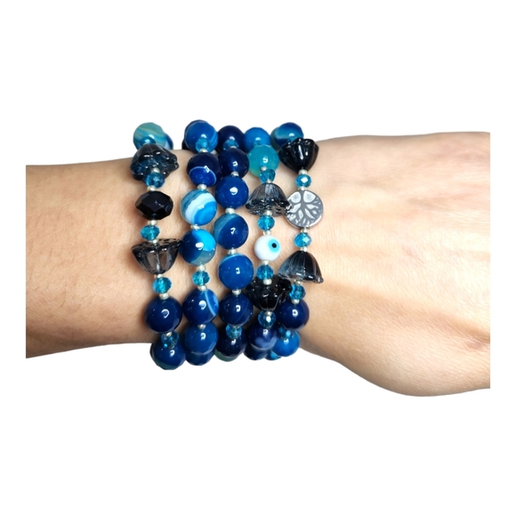 8 mm Blue Lace Agate / Assorted styles - Picture 5 of 5